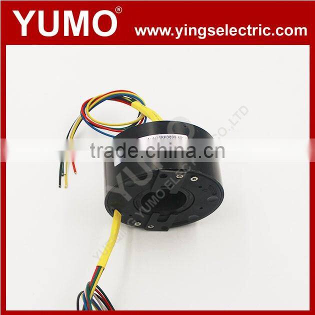 Electric slip ring ethernet type high current SRH3899-6P 38.1mm 500mm 6 circuits slip ring