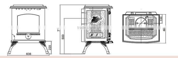 DHF 517 Quality good Wood Burning Stoves/Fireplace with good price