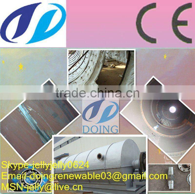 Doing 5/6/8/10T waste crap tire and plastic recycling tire pyrolysis plant