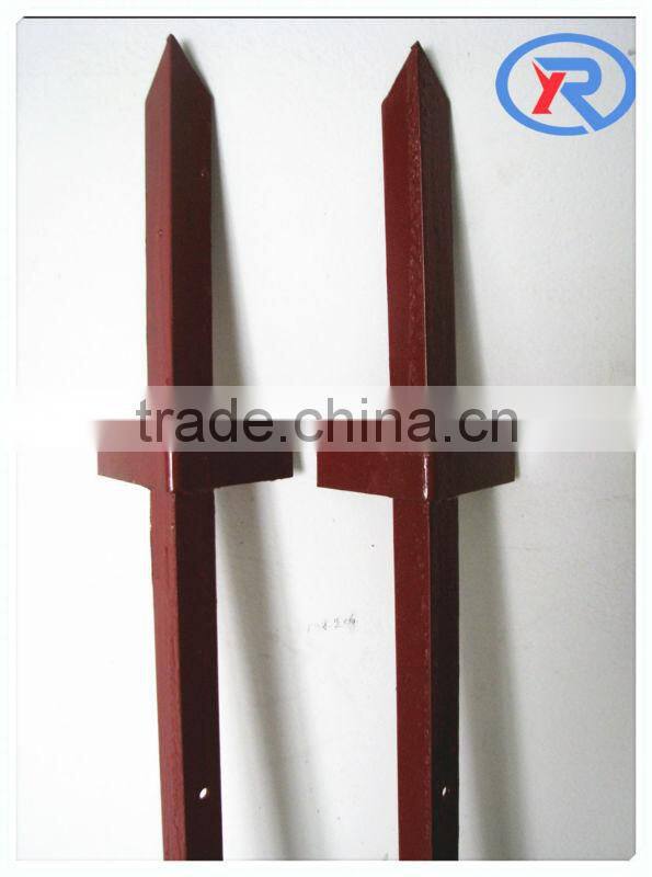 Alibaba express red painted angle metal farm fence Posts