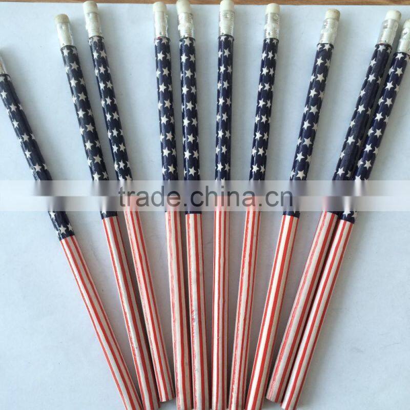 Wooden cheap wholesale pencils with eraser from chinese factory