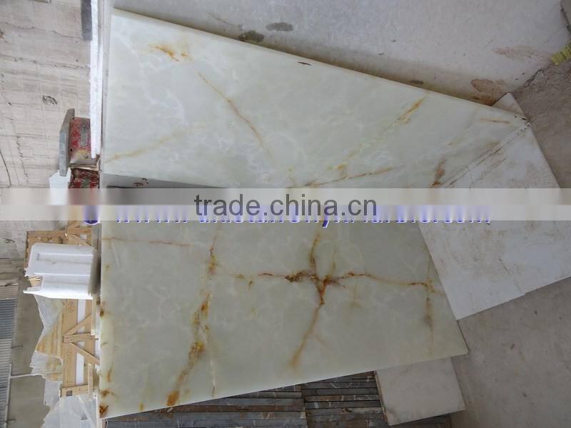 commercial countertop high quality WHITE ONYX TABLE TOPS COLLECTION