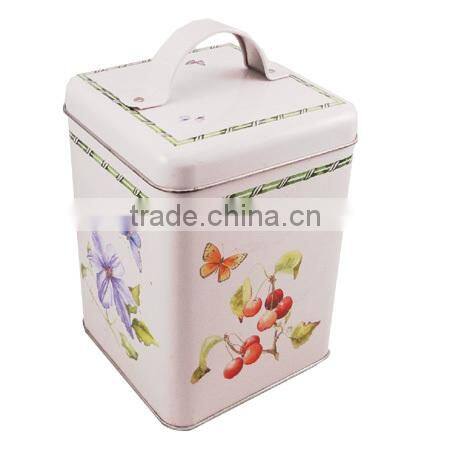 square packing tea bag tin box