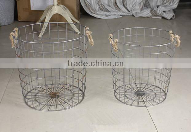 Mini Rectangular Wire Mesh Utility Basket with Side Handles