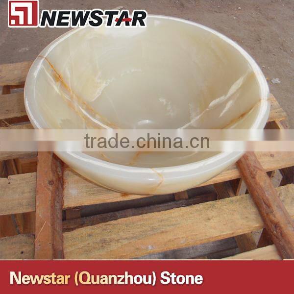 White onyx wash basin