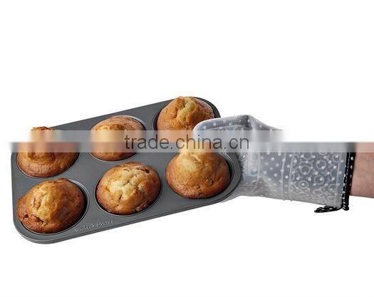 Washable Quilted Cotton Linings Silicone Protective Baking Gloves