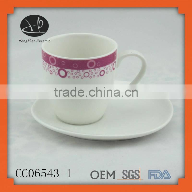 promotional custom logo white ceramic mug,Eco-Friendly Feature and Cups & Saucers Drinkware Type coffe cups and plate