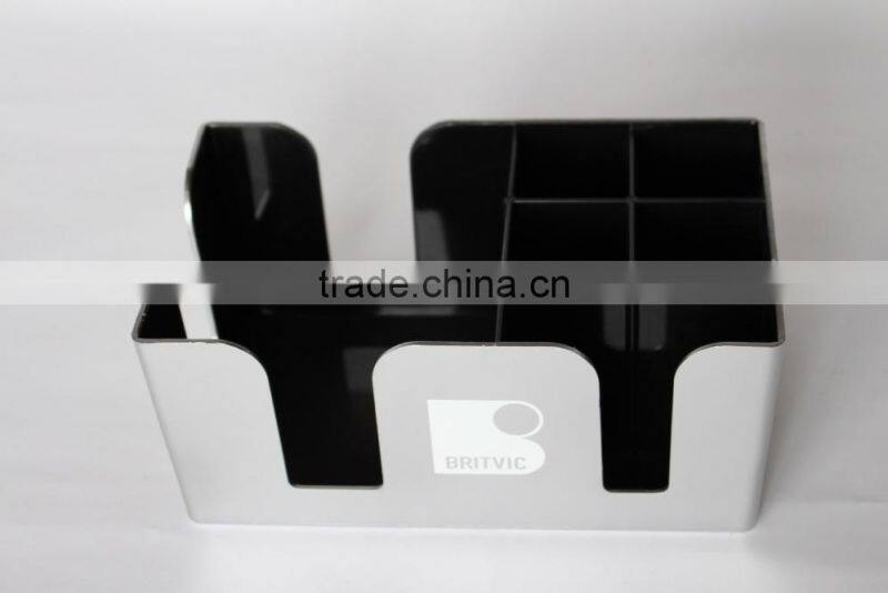 PS ABS 6 Compartments Bar caddy/Napkin Straw Stirrer Holder