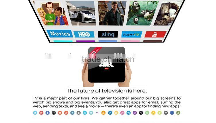 Android 6.0 Best Free Live Channels H96 Pro TV Box 2GB 3GB 16GB Kodi 16.1 Pre-installed 4K HD Free Porn Video TV Box