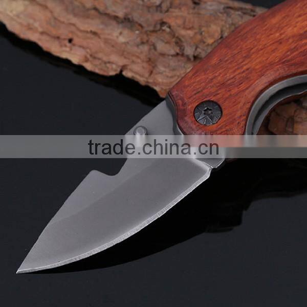 Multifunctional Mini Wood Handle Outdoor Survival Folding Pocket Tool Knife
