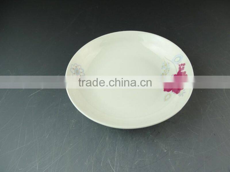 decorative dinner plate for restaurant, cheap wholesale stocked white porcelain plate