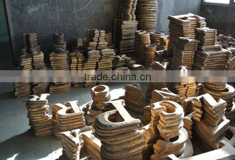 Antique hand carving glod small wood letters