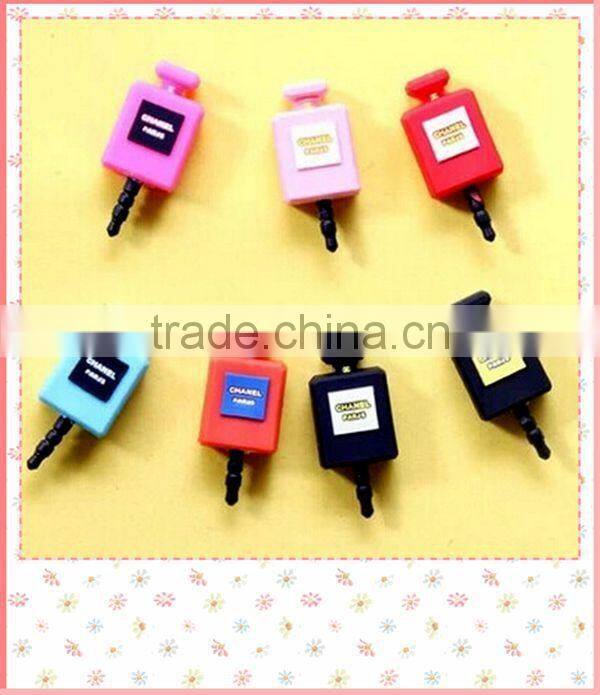 Scent-bottle design pvc dust plug