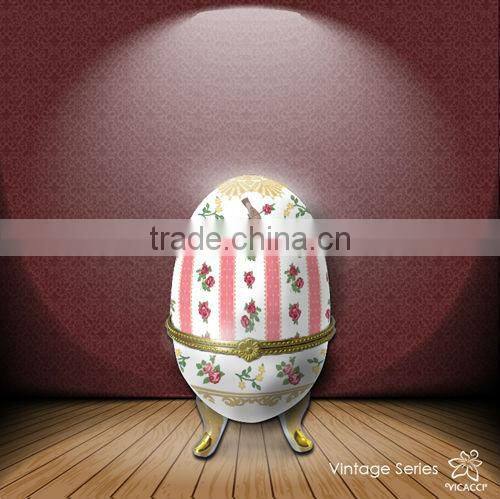 High Quality Porcelain Egg-shaped Jewllery box for sales