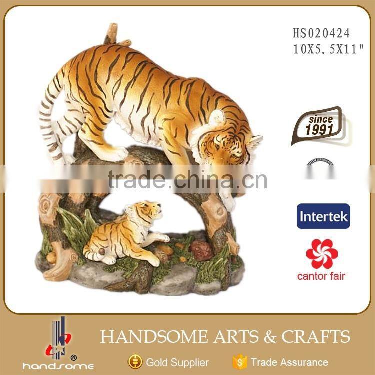 10X5.5X11 Inch Resin Lifelike Home and Garden Decoration Animal Sculpture Tiger Statue
