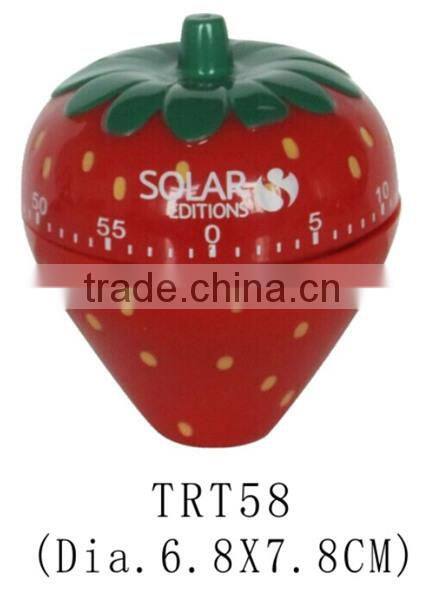 Plastic Strawberry Shape Mechanical Kitchen Timer/Countdown Timer