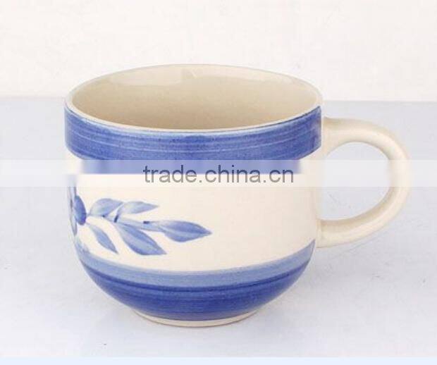 9cm Hand-painted Large Enamel Large Soup Mugs