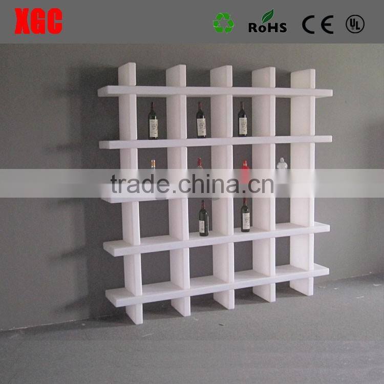 white color 2016 new illumintated wine shelf