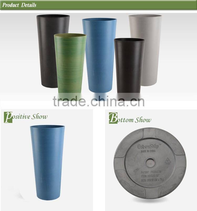 Decorative wpc tall lighted flower pots