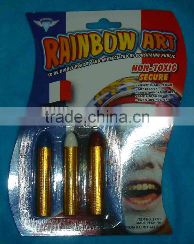 fans safe face paint crayon, safety face paint stick for kids and adult use