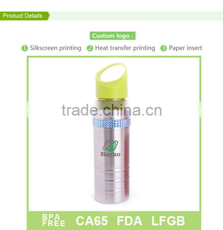 Single wall Stainless steel sport bottle with customized logo