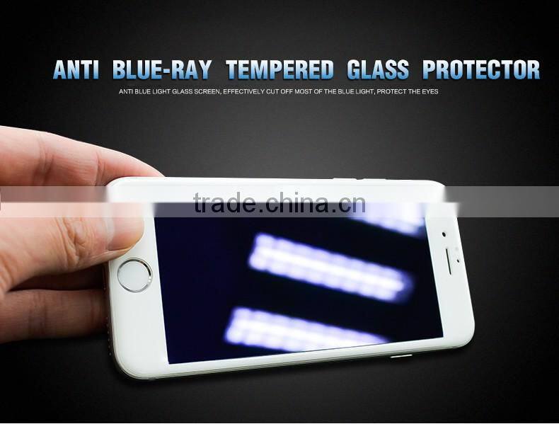 Hardness 9H, thickness 0.3mm, blue light filter screen protector for iPhone 7