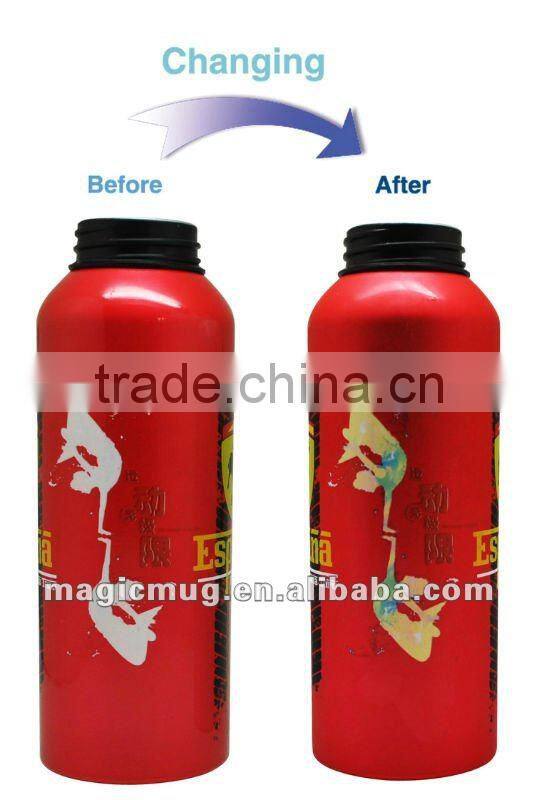 2016 new product cold color changing water bottle