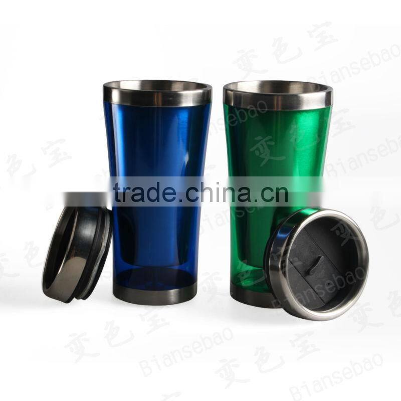 Stainless Steel Thermal Tumbler Color Changing Nice Painting