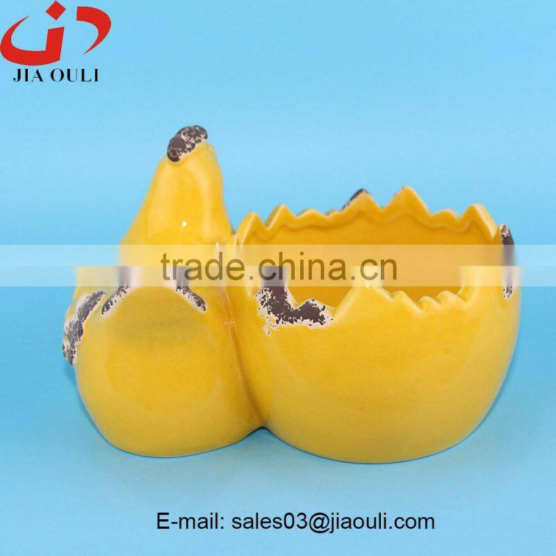 EASTER decoration outdoor Animal flower planter, chicken planter