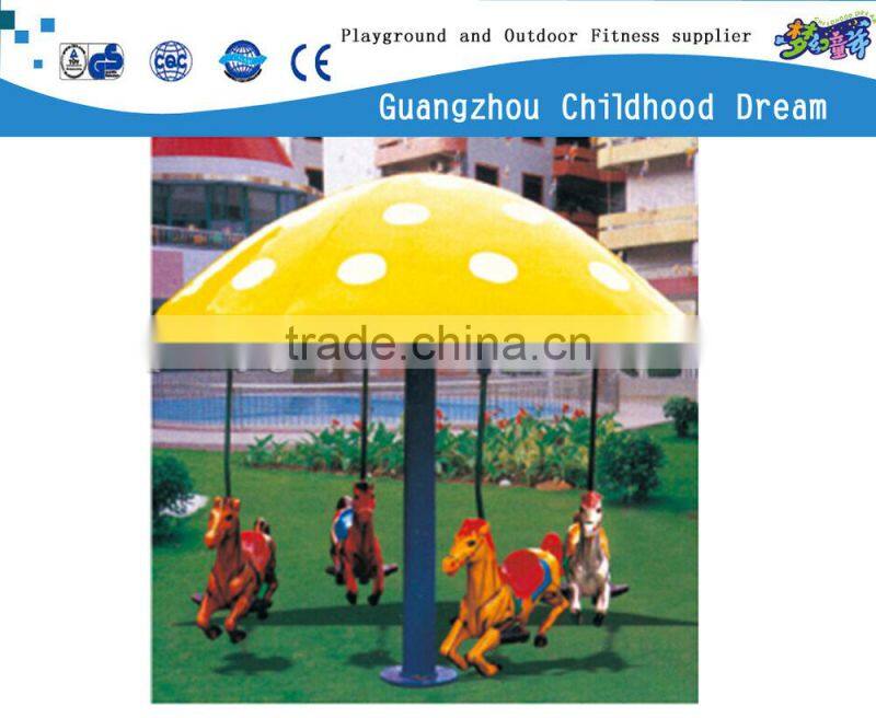 (HD-18804)Yellow mushroom bright fiberglass used merry-go-round horses for sale