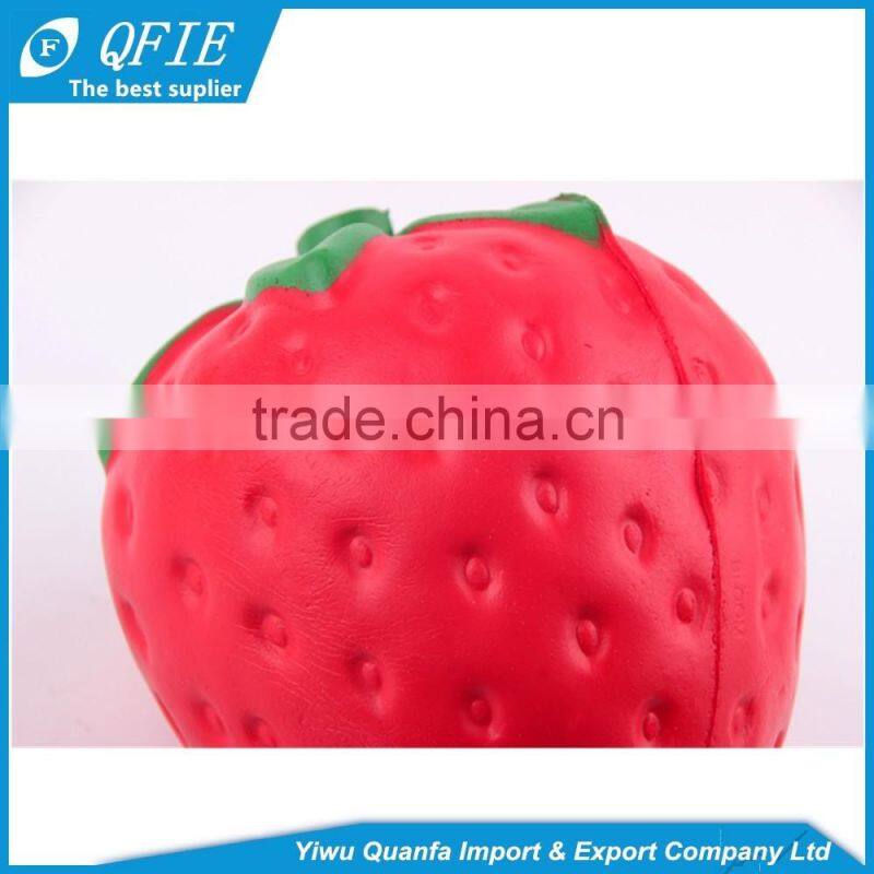 Promotional 11.5CM PU foam big Strawberry Kawaii Jumbo Squishy Slow Rising toy for kids