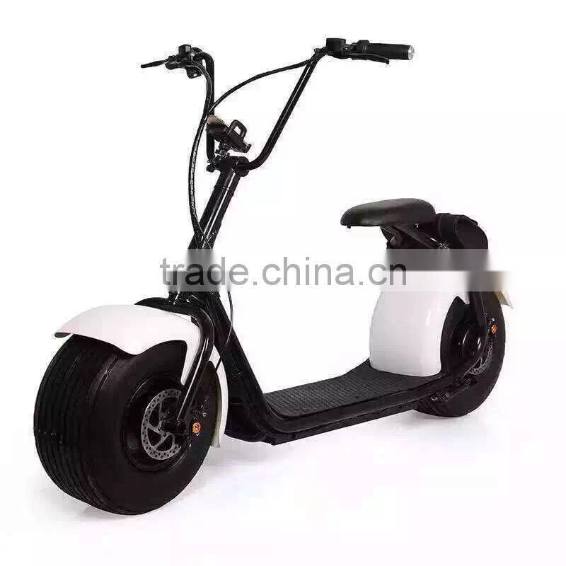 2017 electric adult motorcycle scooter 2 wheel electric scooter with big wheels