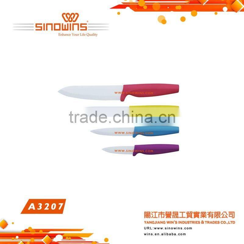 3piece Ceramic Knife Cutter knife and Fruit Peeler with Chopping Board