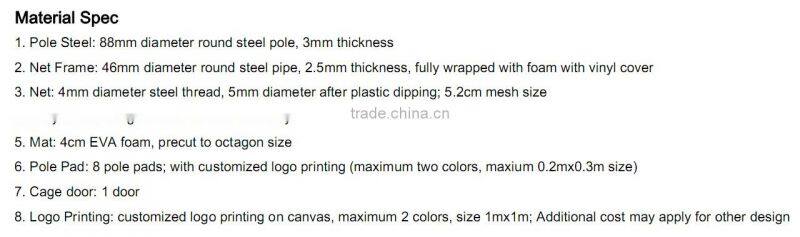 4-10m octagon mma cage customized follow your requiements