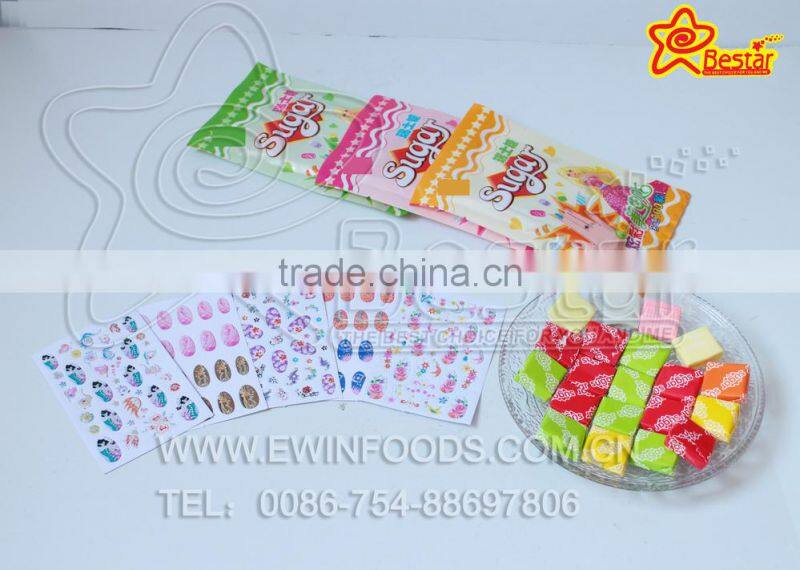 Mix Fruit Sugus Candy With Nail Sticker