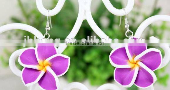 Hot sell Hawaiian plumeria Flower earring Designs for Women