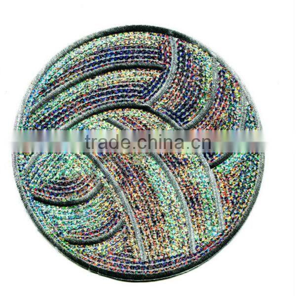 custom basketball embroidery and sequin patch FOKSY