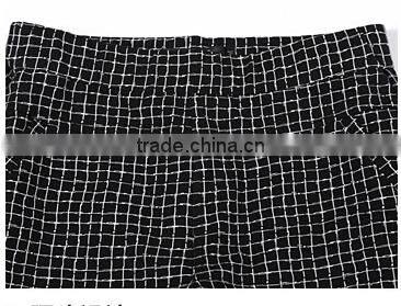 Retro women plaid pants pants