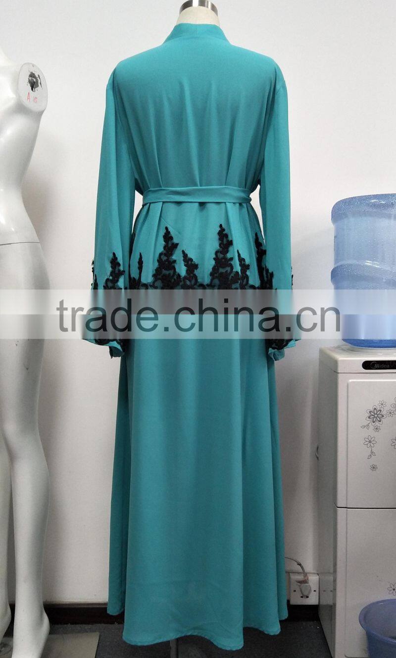 China Clothing OEM dubai abaya wholesale Muslim dress women open Abaya