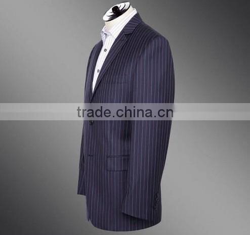 2015 New Stripe notch lapel business suits for man / suit men