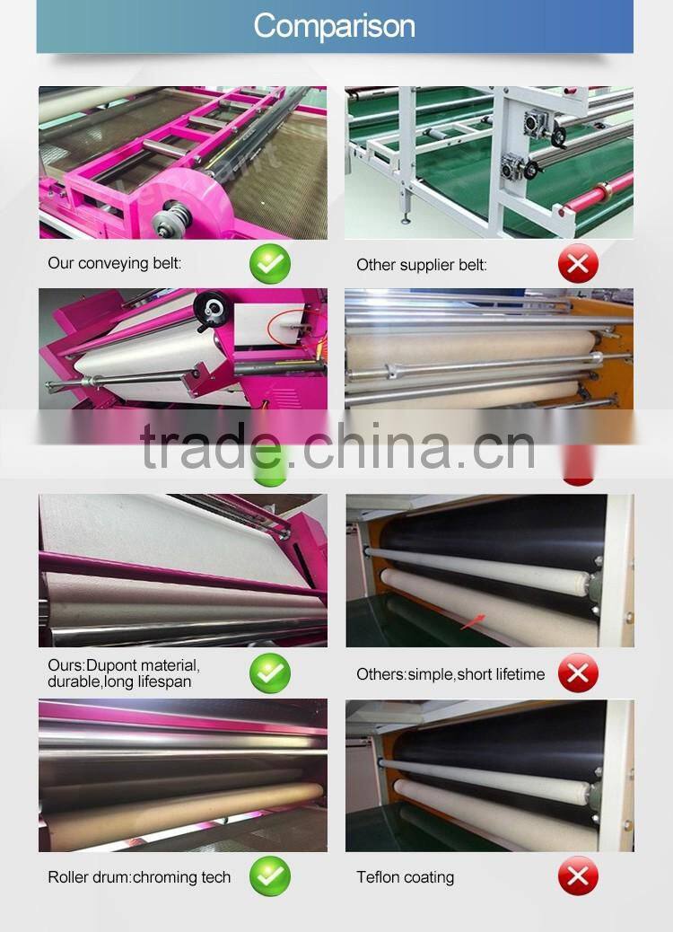 Ce approved best selling sublimation textile roller heat press transfer machine
