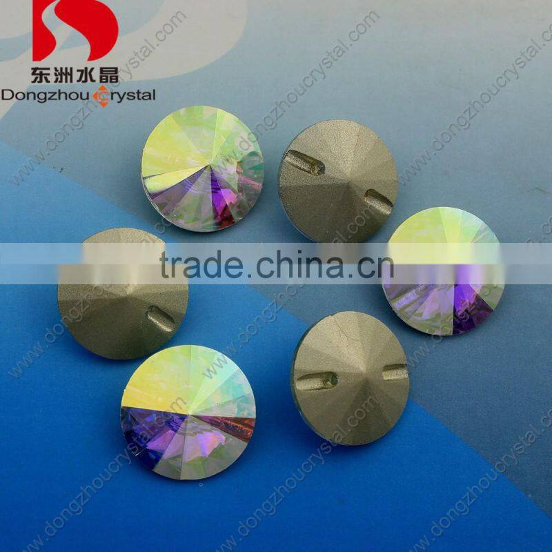 Decorative crystal rhinestone glass button