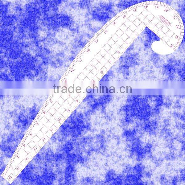 Kearing brand transplant flexible sandwich line plastic 24 inch french curve ruler for fashion design