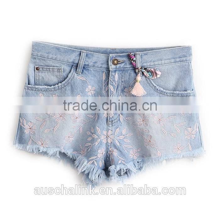 summer latest washed jeans model for sexy girls wholesale price