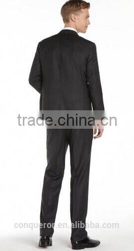 Grey Basket Weave 2-Button Wool Suit (SHT1172)