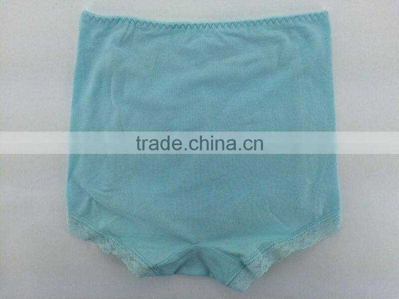 2015 New Arrival Green Color Briefs With Lace Big Size Women Mommy Pants