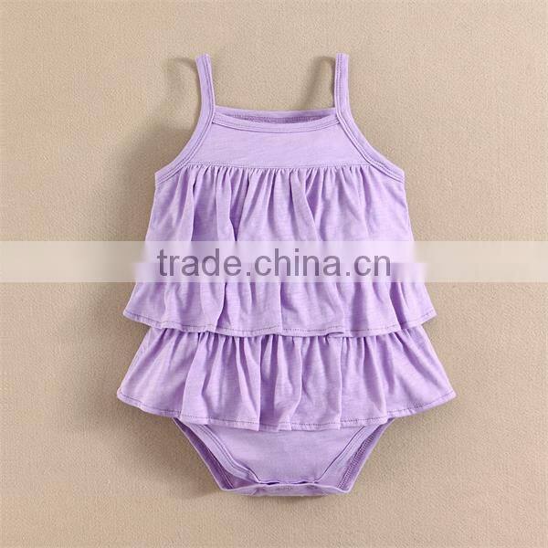 Plain Latest Summer Design 100% Cotton Top Quality Fashion Romper Dress