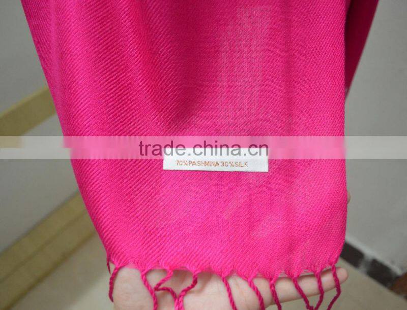 Fashion women twill hot popular pashmina shawl 100%viscose solid color