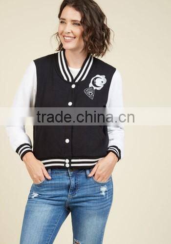 High quality printed embroidery custom baseball jackets