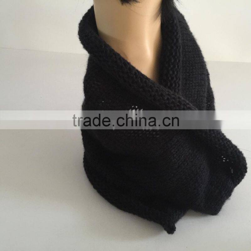 Black fashion young neck PV fleece tube scarf factory